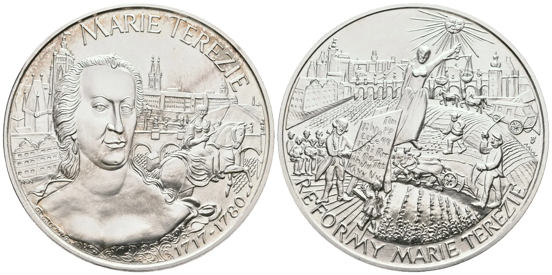 AE Medaile 2003 (Wichnerová) - Marie Terezie. Postř. Cu 50 mm, certifikát — 1