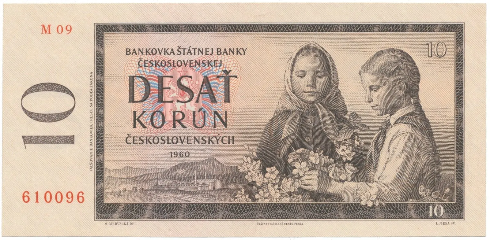 Československo, 10 Koruna 1960, série M, Hej.97b2M