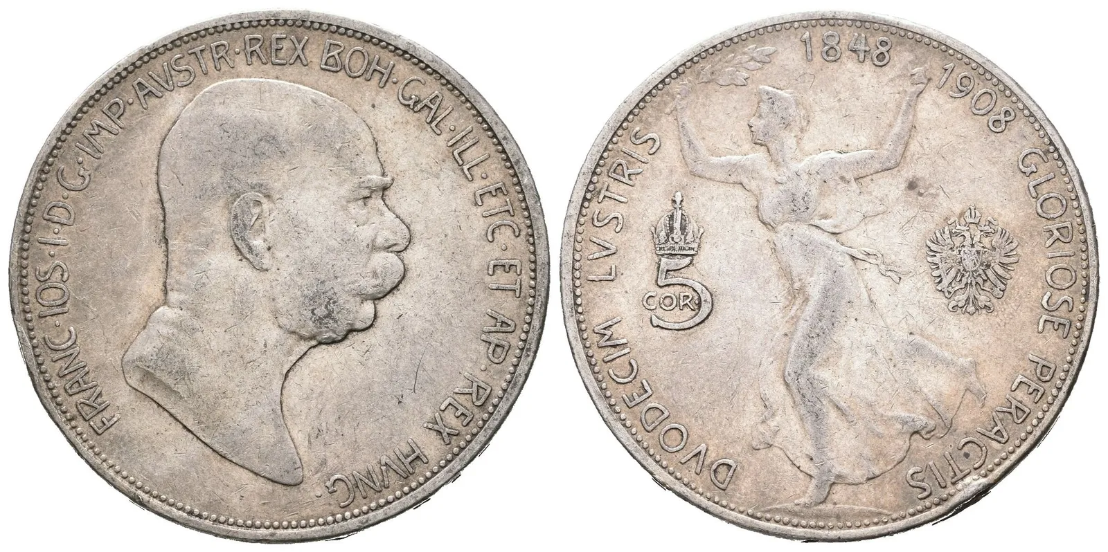 5 Koruna 1908 - jubilejní