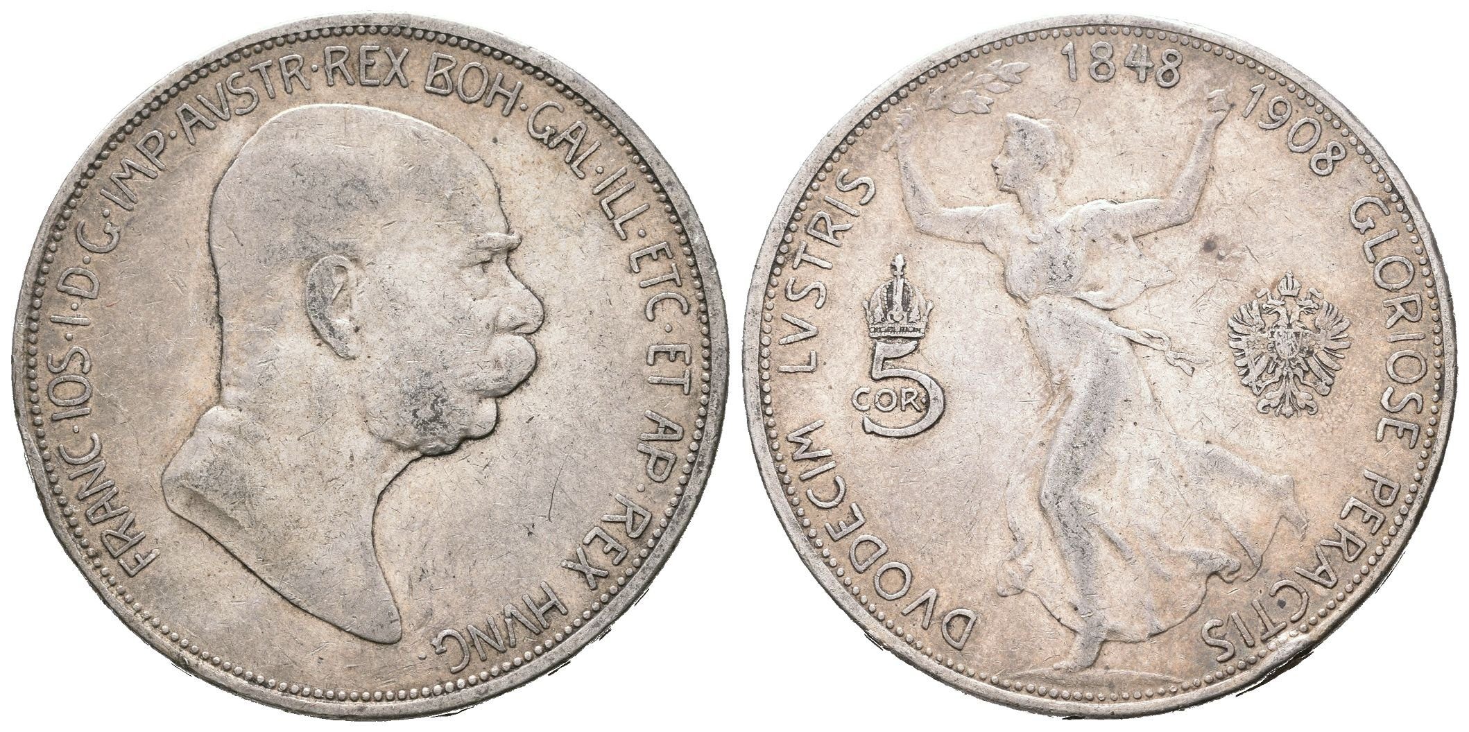 5 Koruna 1908 - jubilejní