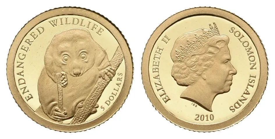 Solomon Islands, 5 Dollars 2010 - Ohrožená příroda