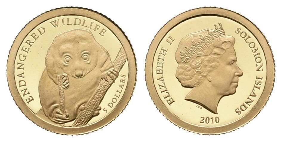 Solomon Islands, 5 Dollars 2010 - Ohrožená příroda