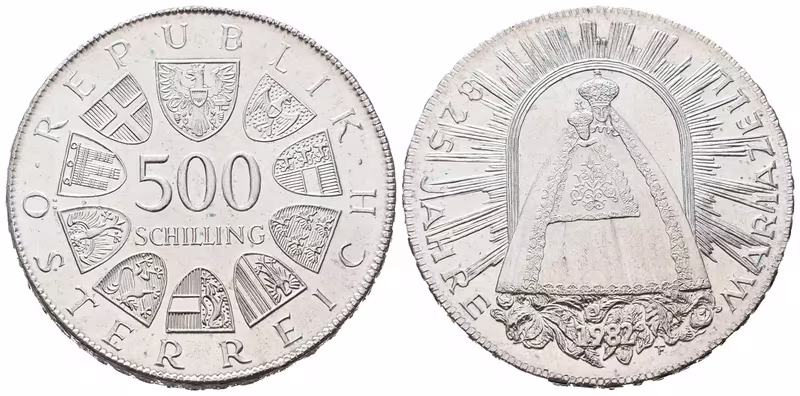Rakousko, 500 Schilling 1982 - Mariazell