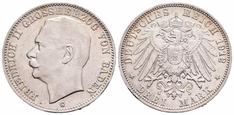 Baden, 3 Marka 1912 G