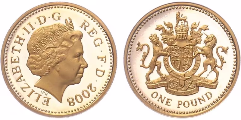 Velká Británie, One Pound 2008