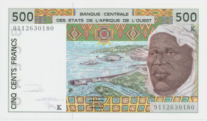 Západoafrické státy, 500 Francs 1991, K - Senegal, P.710Ka