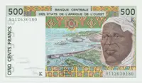 Západoafrické státy, 500 Francs 1991, K - Senegal, P.710Ka