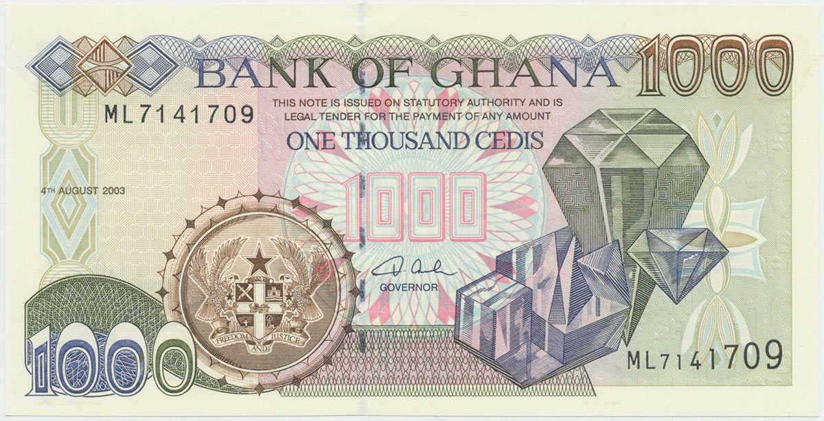 Ghana, 1000 Cedis 2003, P.32i