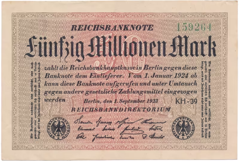 Německo, 50 Millionen Mark 1923, Ro.108h