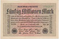 Německo, 50 Millionen Mark 1923, Ro.108h