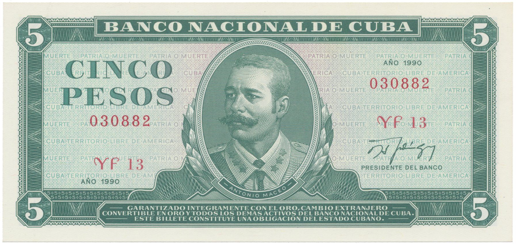 Kuba, 5 Pesos 1980, P.103d