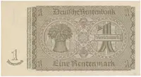 Německo, 1 Rentenmark 1937, hnědý 8-místný říšský číslovač, Hej.D11b - fotografie 2
