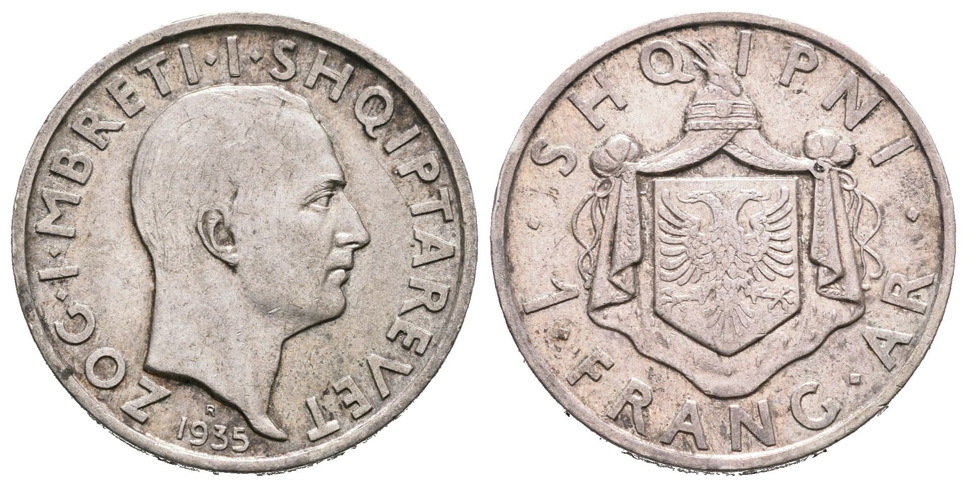 Albánie, 1 Frang 1935