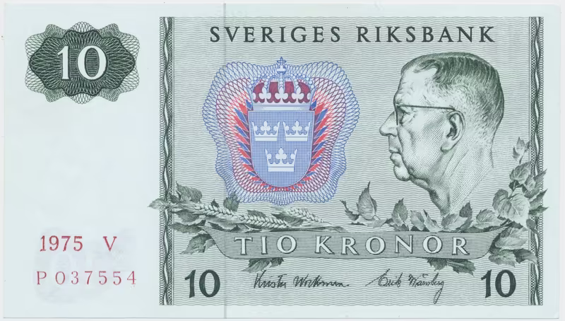 Švédsko, 10 Kronor 1975, P.52c