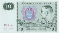 Švédsko, 10 Kronor 1975, P.52c
