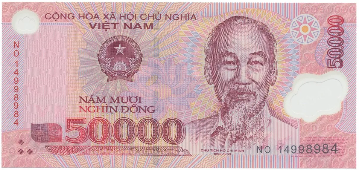 Vietnam, 50.000 Dong 2003-2014, P.121a-j, plastová
