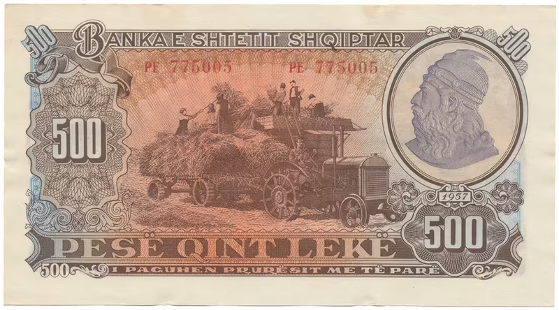 Albánie, 500 Leke 1957, P.31