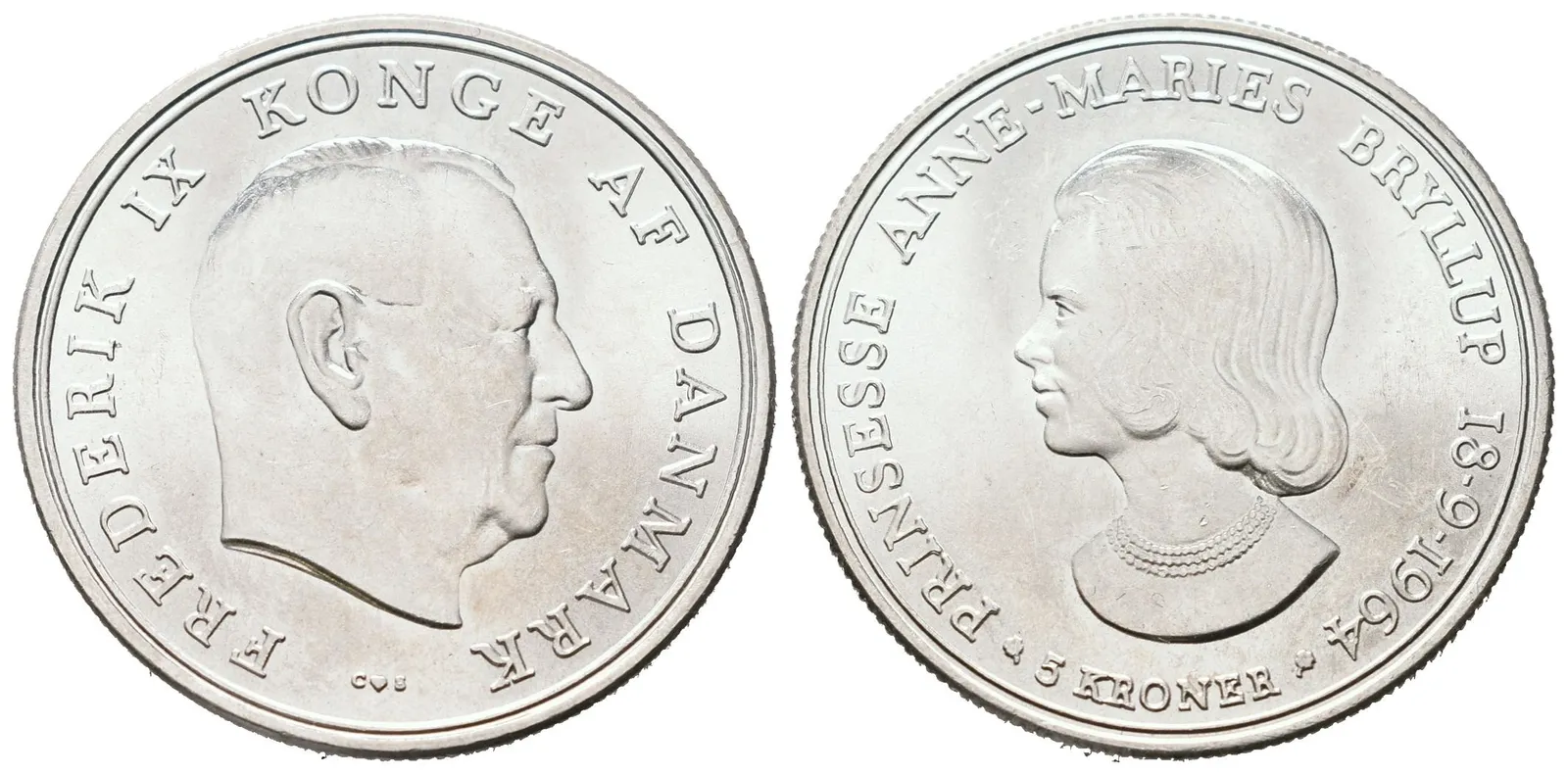 Dánsko, 5 Koruna 1964 - Pamětní