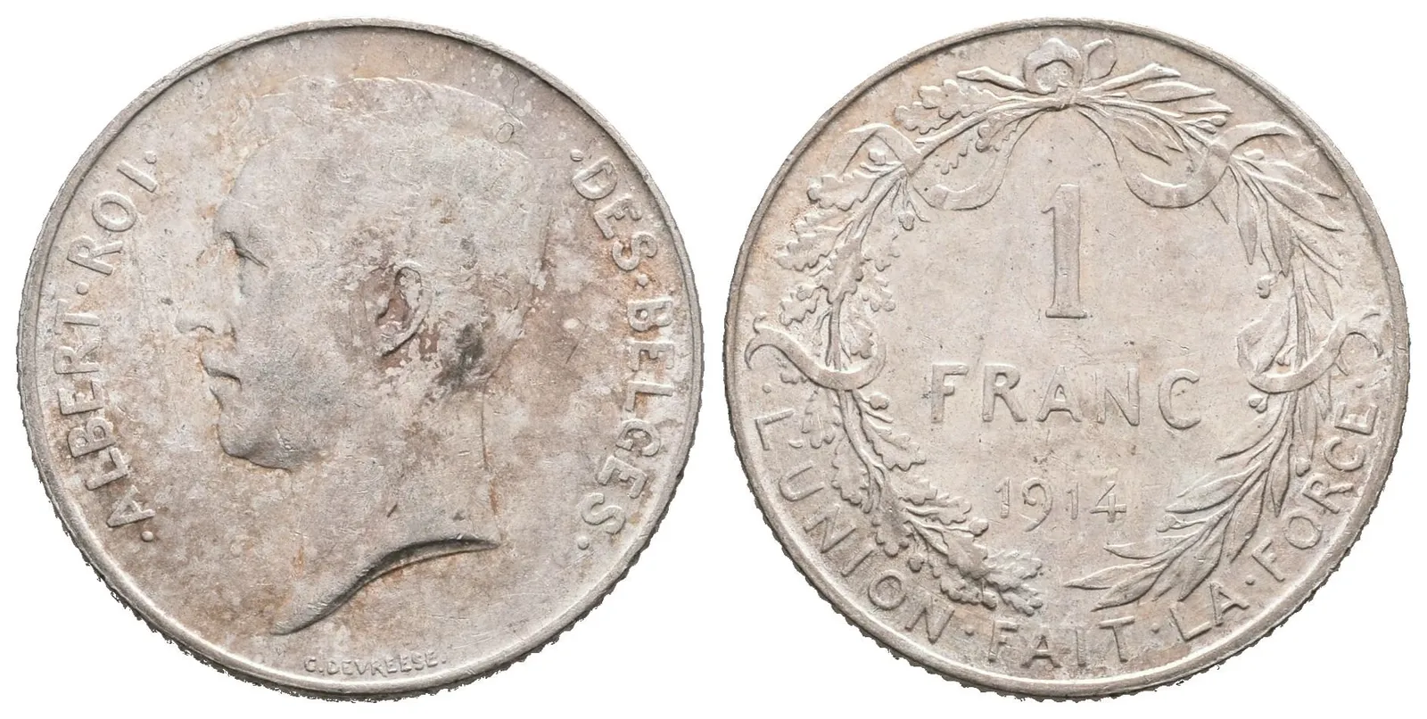 Belgie, 1 Frank 1914