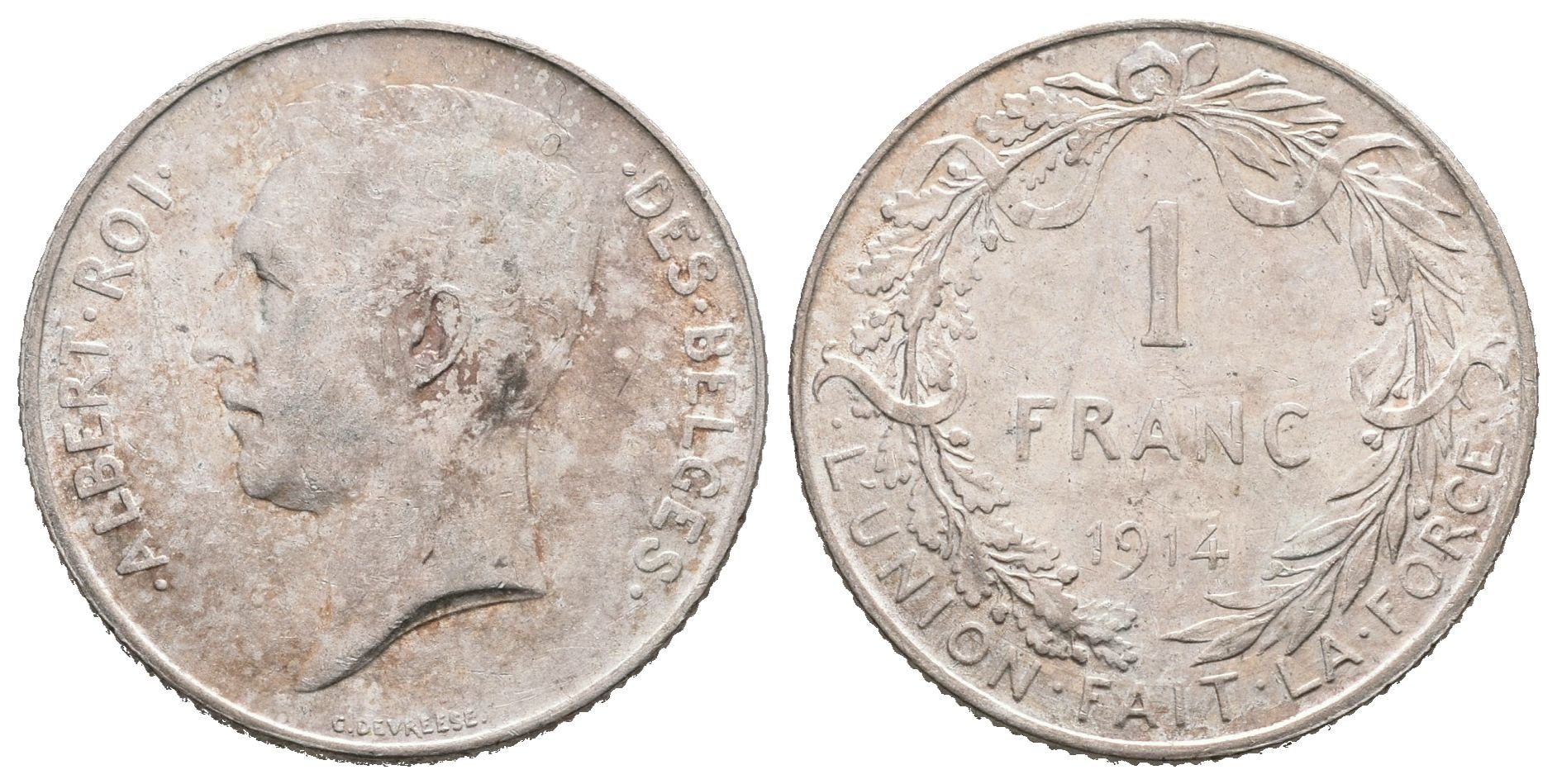 Belgie, 1 Frank 1914