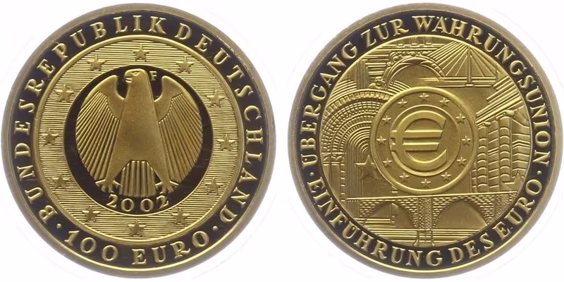 100 EURO 2002 - Přechod na měnovou unii