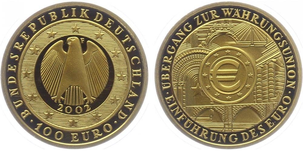 100 EURO 2002 - Přechod na měnovou unii