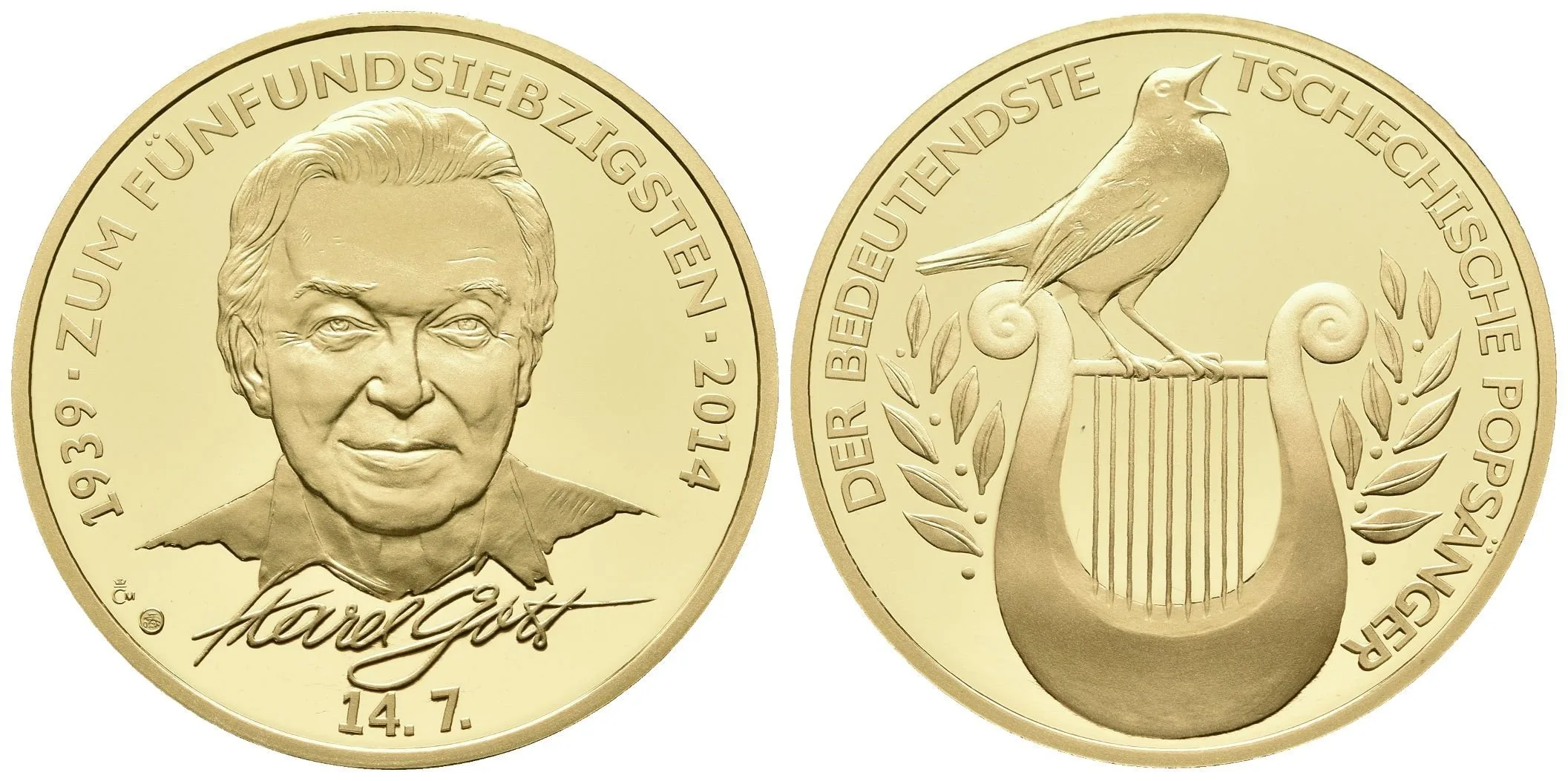 AV Medaile 2014 (Bejvl, Horák) - K 75. narozeninám Karla Gotta. — 1