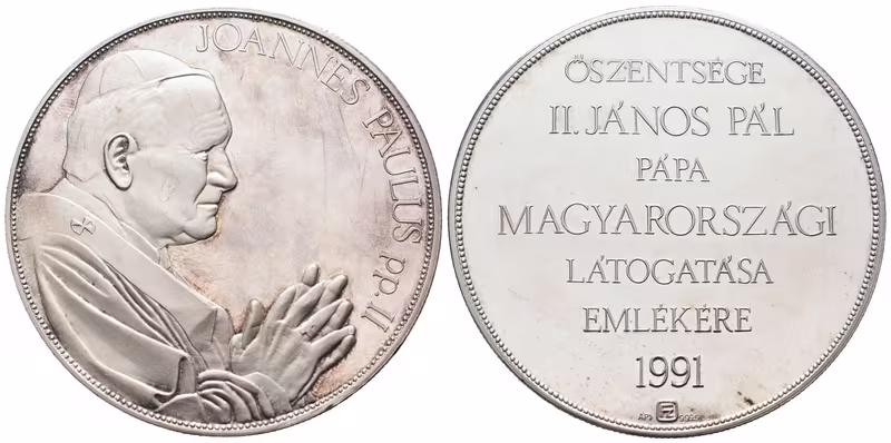 Maďarsko, - AR Medaile 1991 - Jan Pavel II.