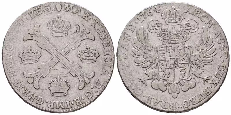 Marie Terezie, Tolar křížový 1764, Brusel