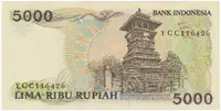 Indonésie, 5000 Rupiah 1986, P.125a - fotografie 2