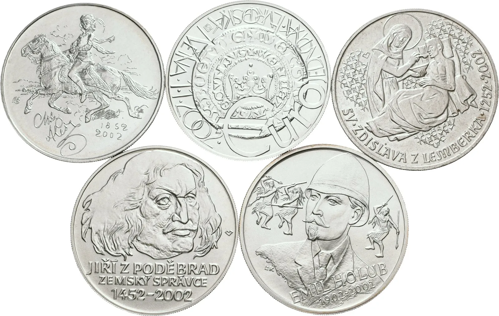 200 Kč 2002 - Zdislava z Lemberka, Emil Holub, Jiří z Poděbrad, Mikoláš Aleš, — 1