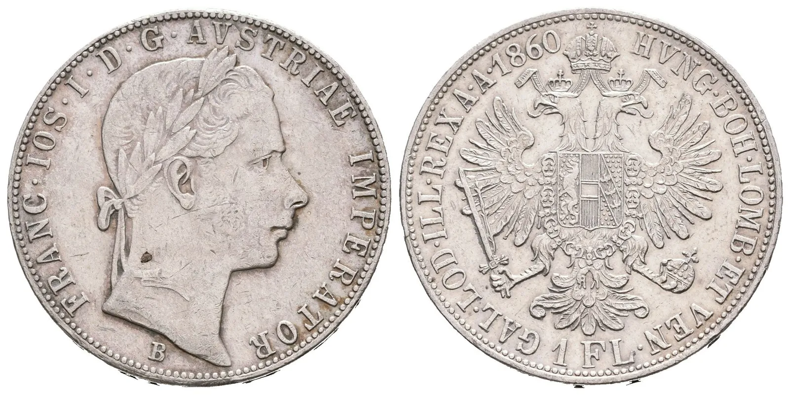 Zlatník 1860 B, zbytky lesku, patina, rysky a hranky — 1