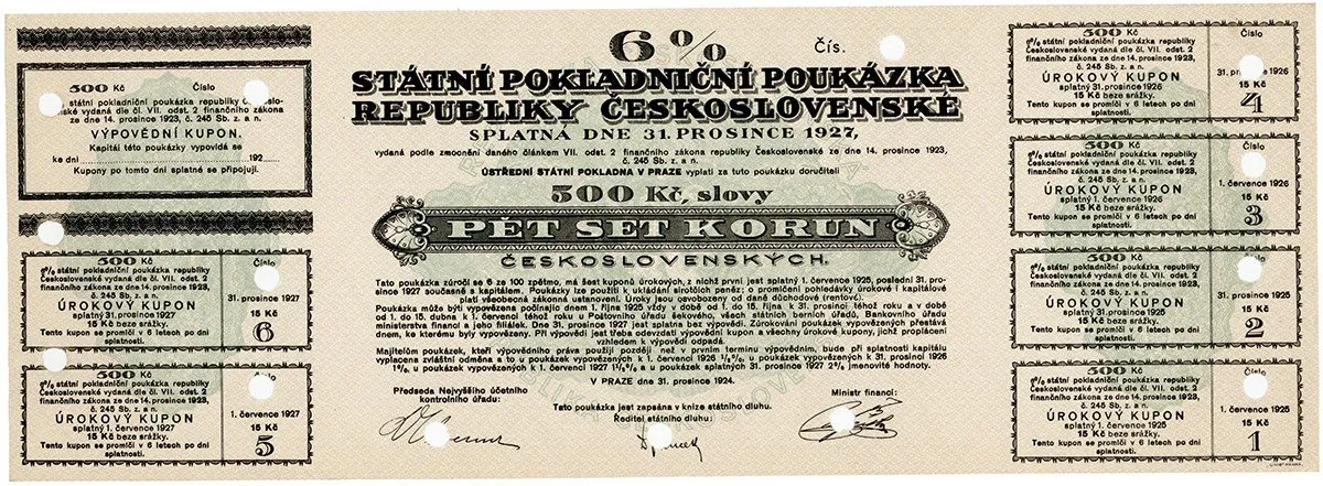 Státní pokladniční poukázky, 1919 - 1939 — 1