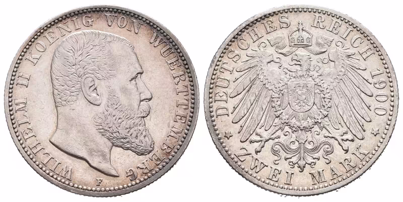 Württembersko, 2 Marka 1900