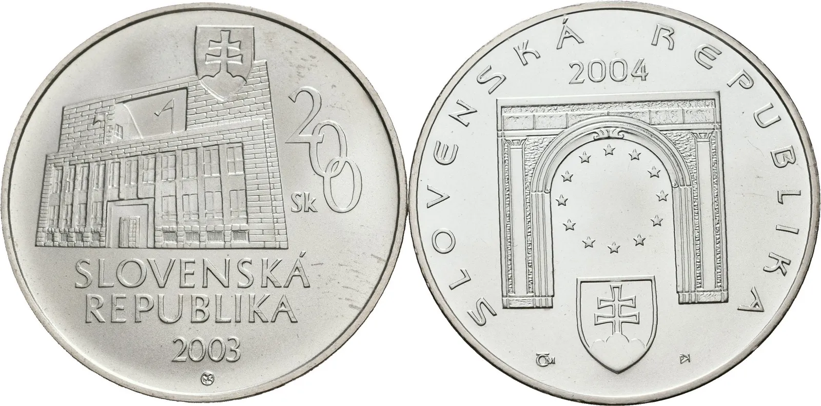 200 Sk 2003 - Imrich Karvaš + 200 Sk 2004 - Vstup do EU, — 1