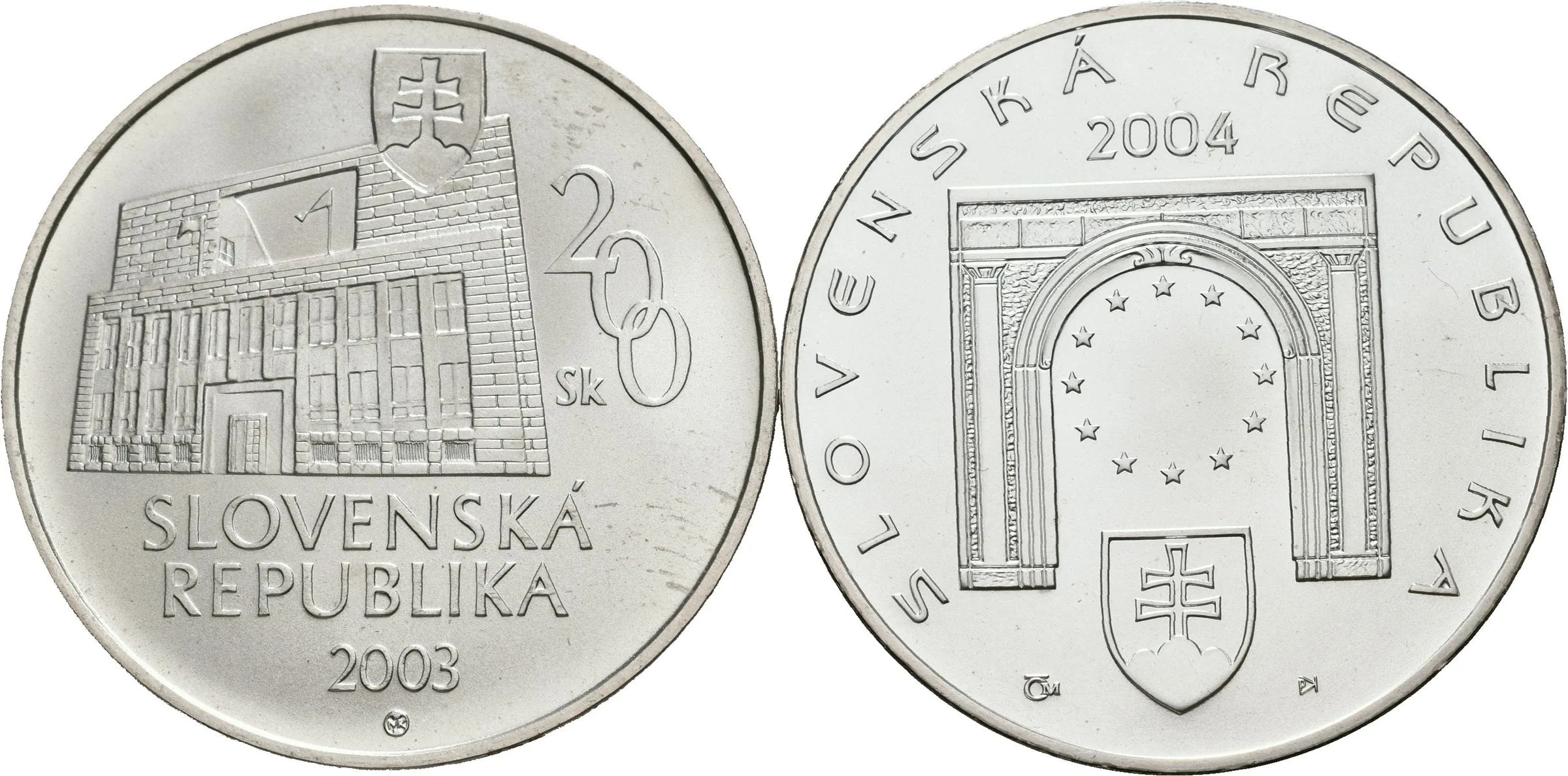 200 Sk 2003 - Imrich Karvaš + 200 Sk 2004 - Vstup do EU, — 1