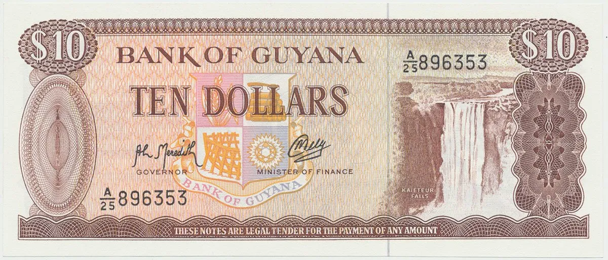 Guyana, 10 Dollars (1992), P.23f