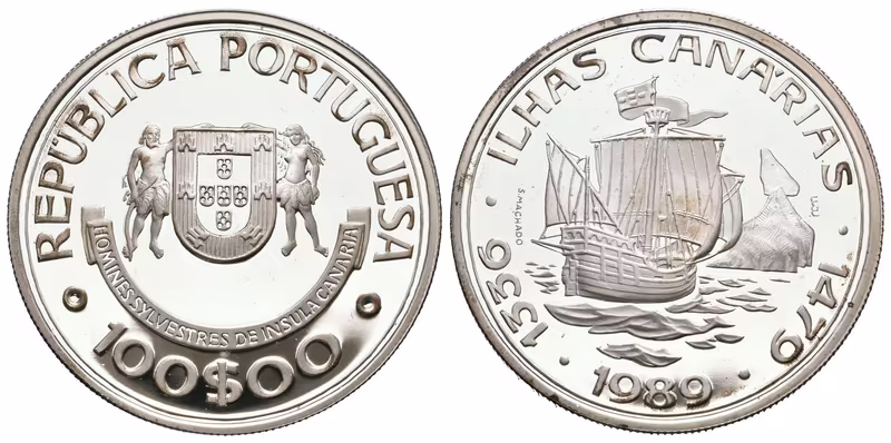 Portugalsko, 100 Escudos 1989 - Kanárské ostrvoy