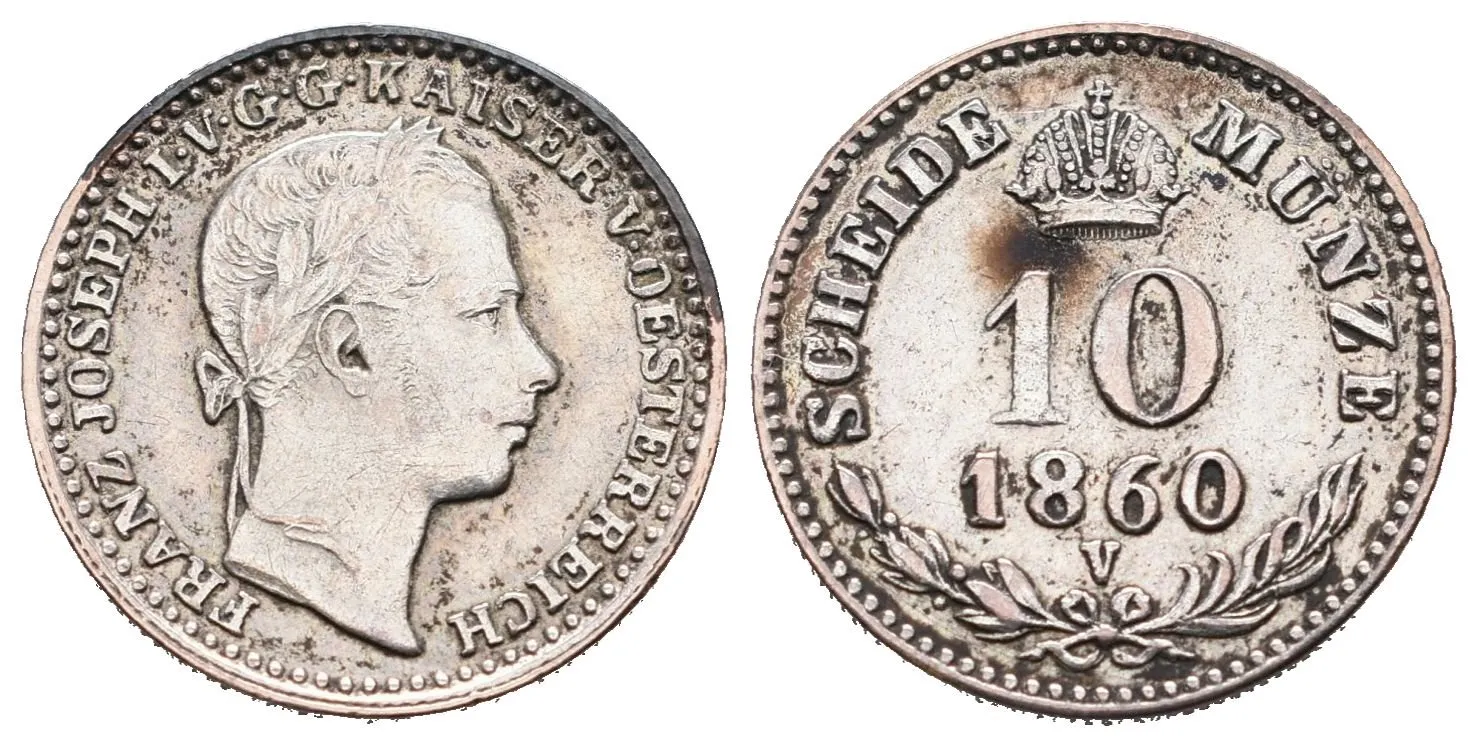 10 Krejcar 1860 V