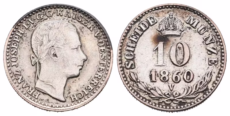 10 Krejcar 1860 V