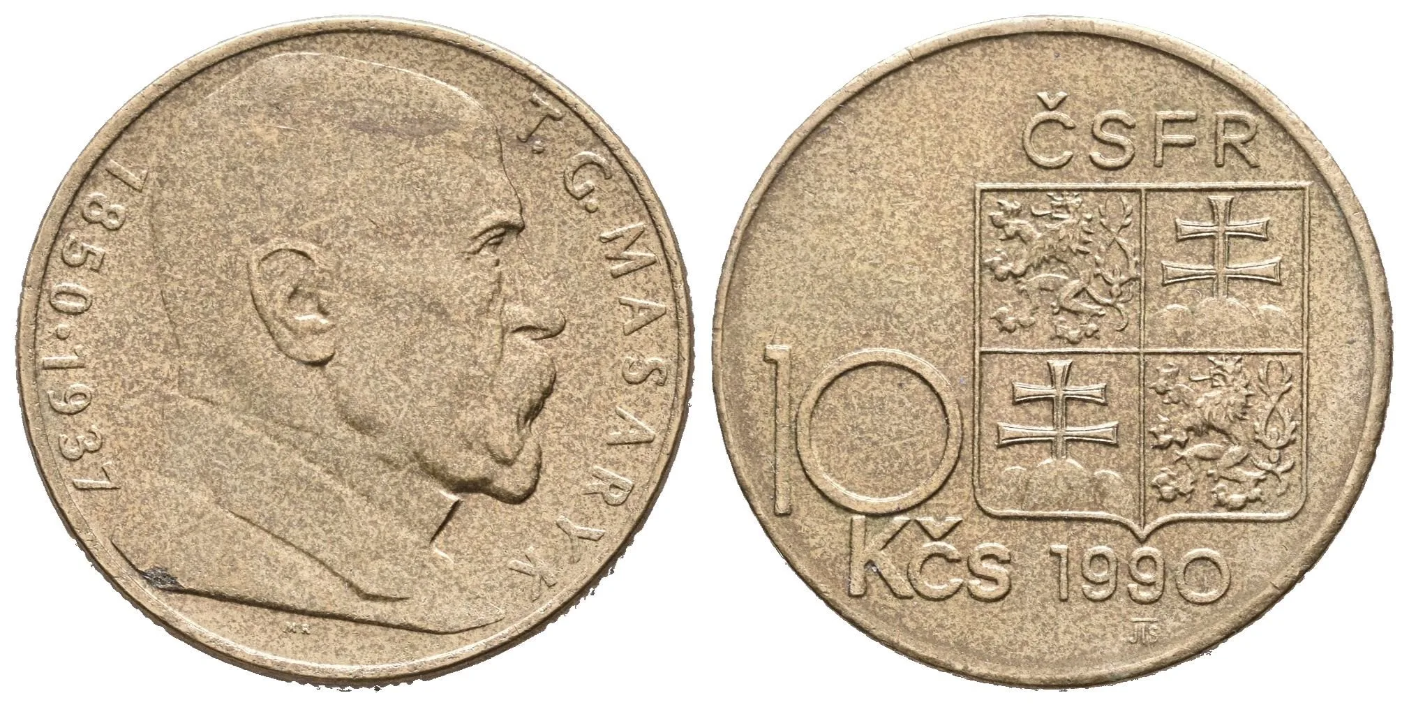 10 Kčs 1990, varianta B, Aurea.90b, krásná zachovalost_RR! — 1