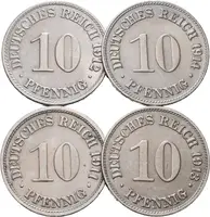 10 Pfennig 1911, 1912, 1913, 1914