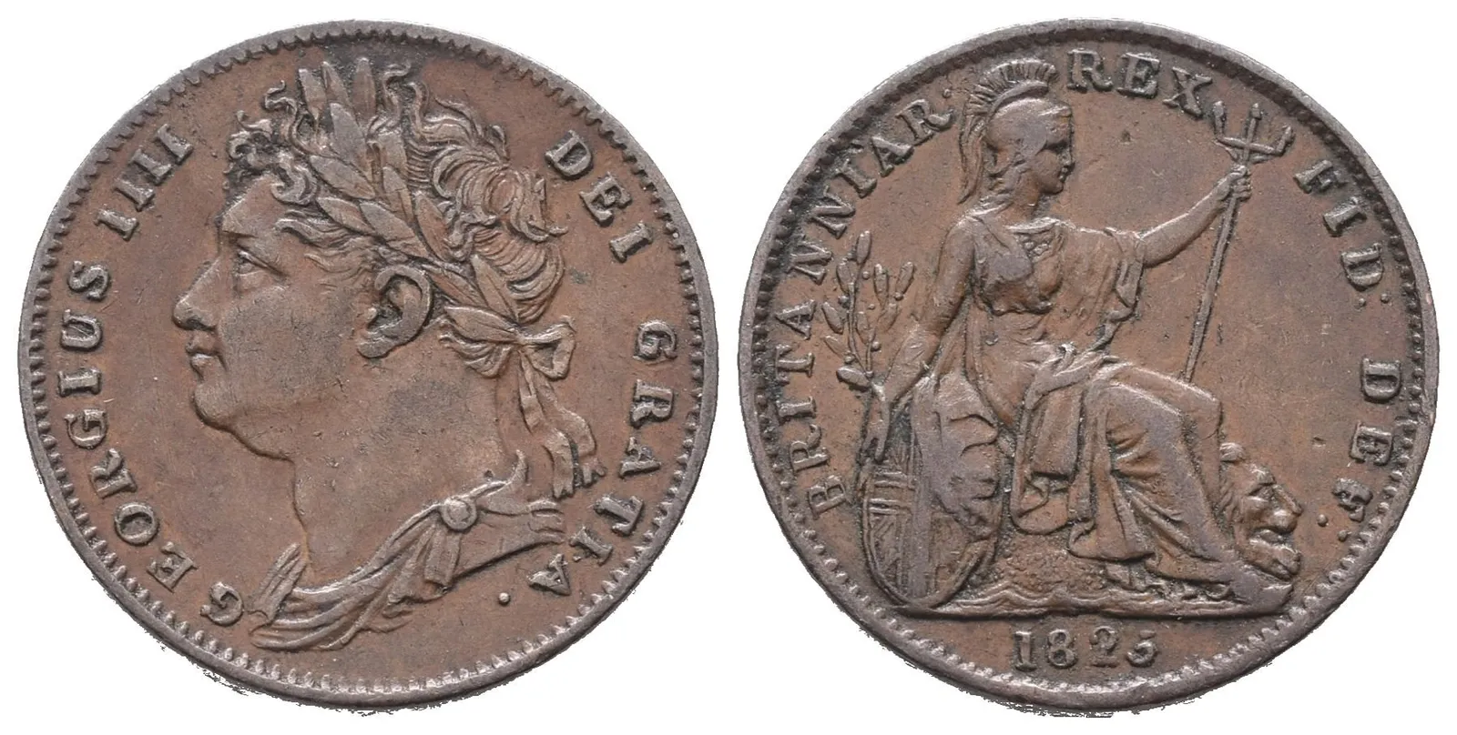 Velká Británie, Farthing 1825
