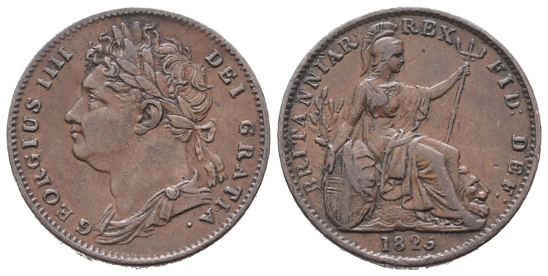 Velká Británie, Farthing 1825