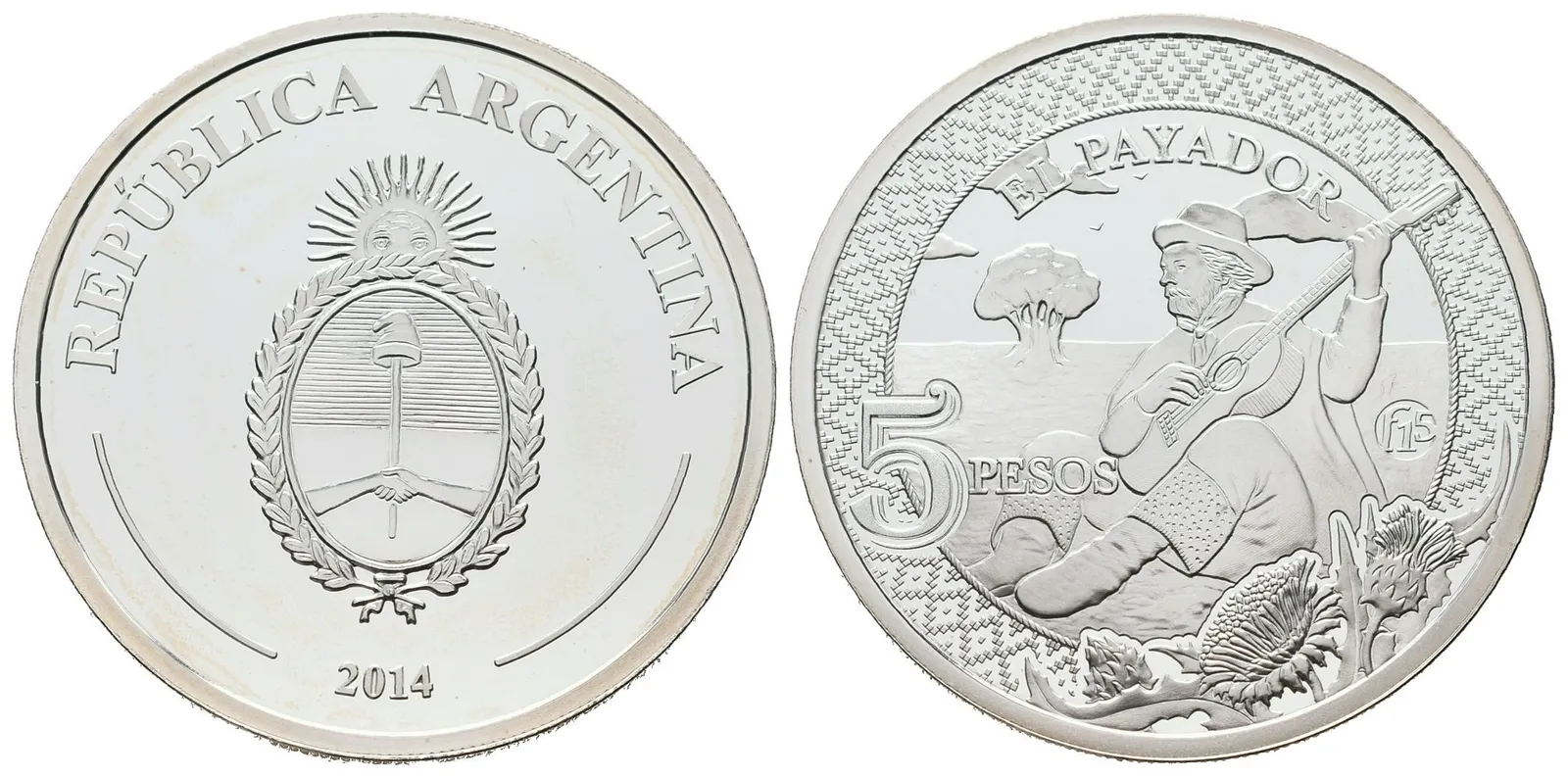 Argentina, 5 Pesos 2014 - El Payador