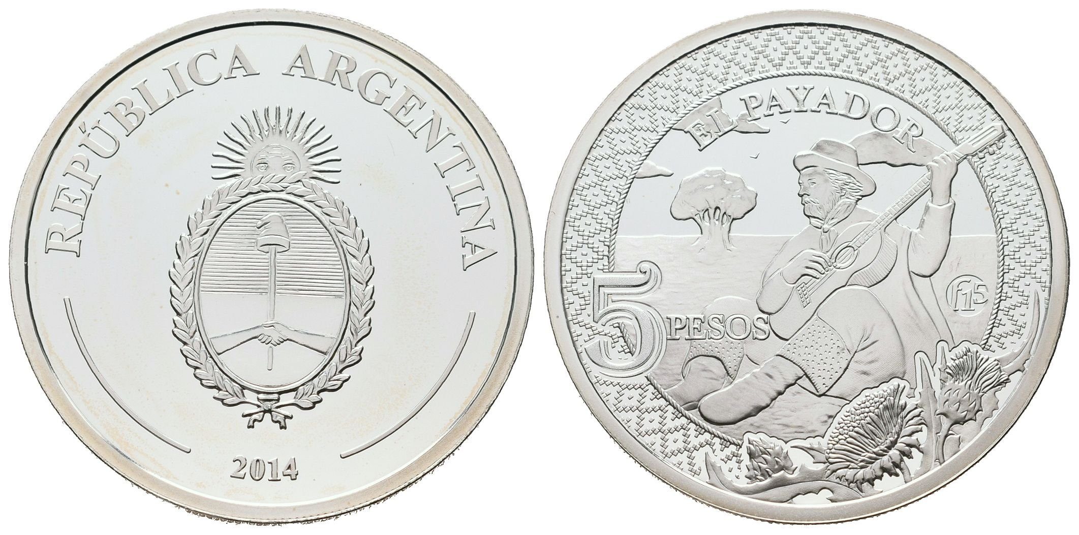 Argentina, 5 Pesos 2014 - El Payador