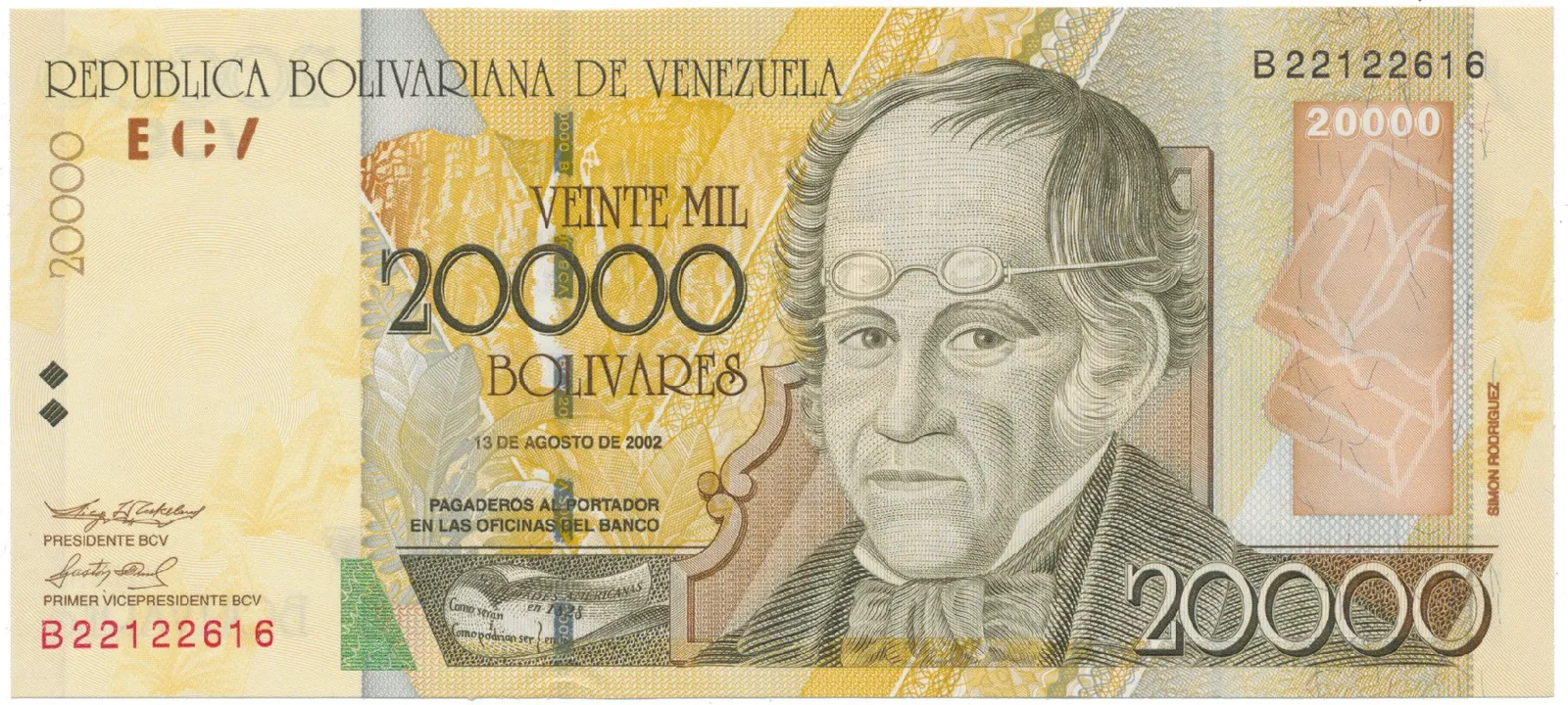 Venezuela, 20.000 Bolivares 2002, P.86c