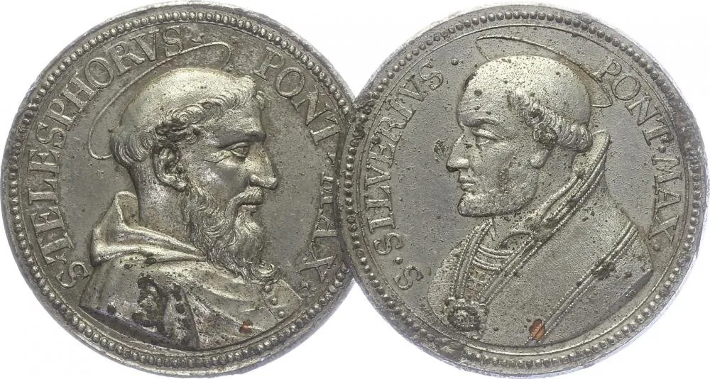 Vatikán - životopisné medaile, cca 18. století — 1