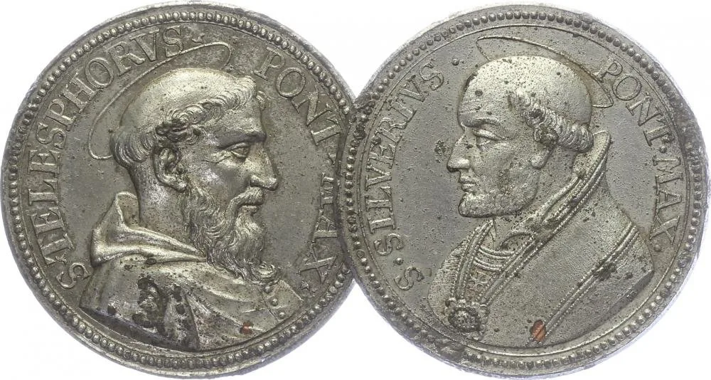 Vatikán - životopisné medaile, cca 18. století — 1