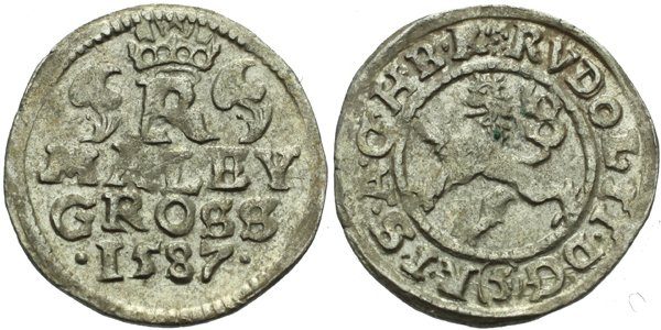 Malý groš 1587, České Budějovice-Mattighofer, HN.26a